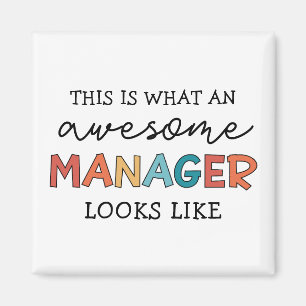 Aimant Retro Awesome Manager Funny