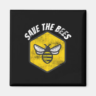Aimant Retro Beekeeper Honeybee Sensibilisation Sauvez le