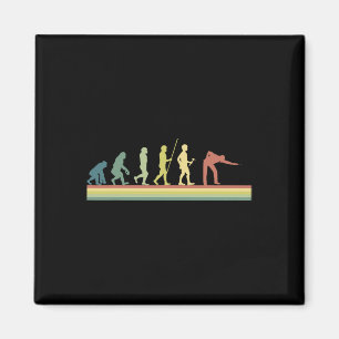Aimant Retro Billiards Human Evolution Lover Pool Cadeau 