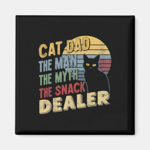 Aimant Retro Black Chat Papa L'Homme Le Mythe Le Snack De