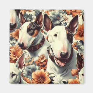 Aimant Retro Bull Terrier Peinture sans fil