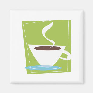 Aimant rétro Coffe graphique de tasse de les années 50