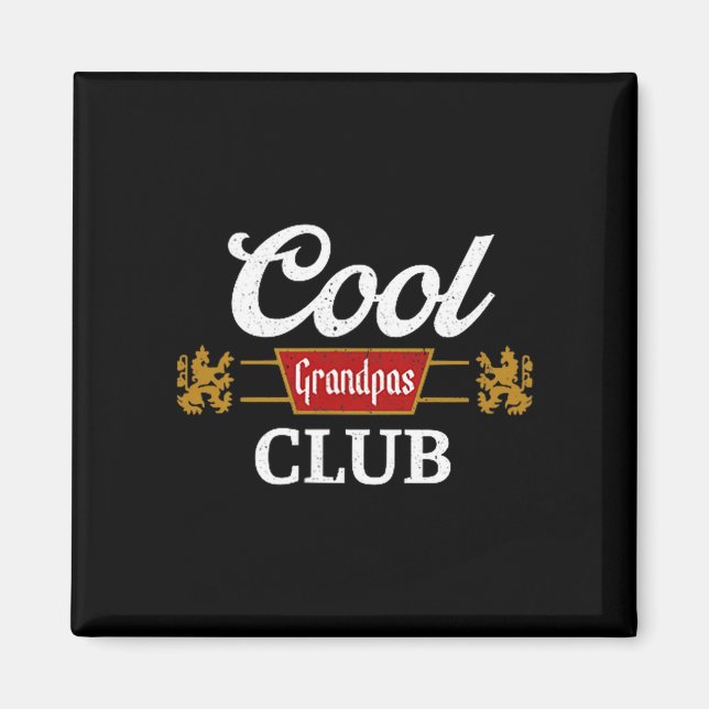 Aimant Retro Cool Grandpas Club Family Matching Father's  (Devant)
