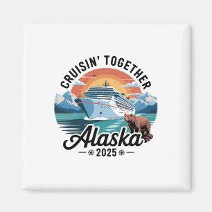 Aimant Retro Cruisin Ensemble Alaska 2025 Famille Corresp