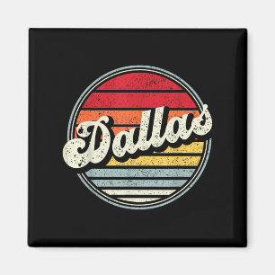 Aimant Retro Dallas Accueil Cool d'Etat les années 70 Sty