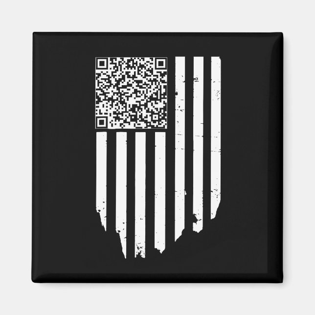 Aimant Retro Funny Qr Trump Code de danse (Devant)