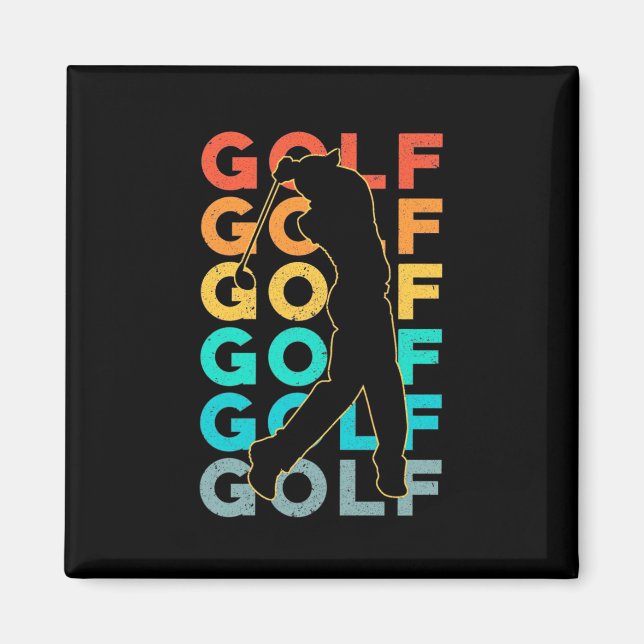 Aimant Retro Golfer (Devant)