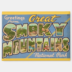 Aimant Rétro Great Smoky Mountains