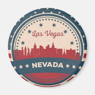 Aimant Retro Las Vegas Skyline