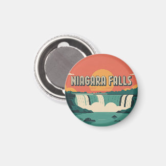 Aimant Retro Niagara Falls Sunset Keychain 