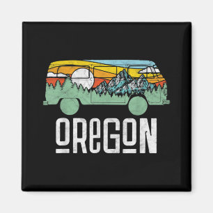 Aimant Retro Oregon Outdoor Hippie Van Nature