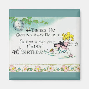 Aimant Rétro quarantième anniversaire