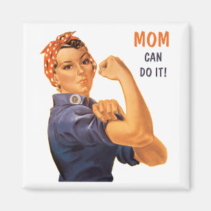 Aimant Retro Rosie la maman du Riveter peut le faire