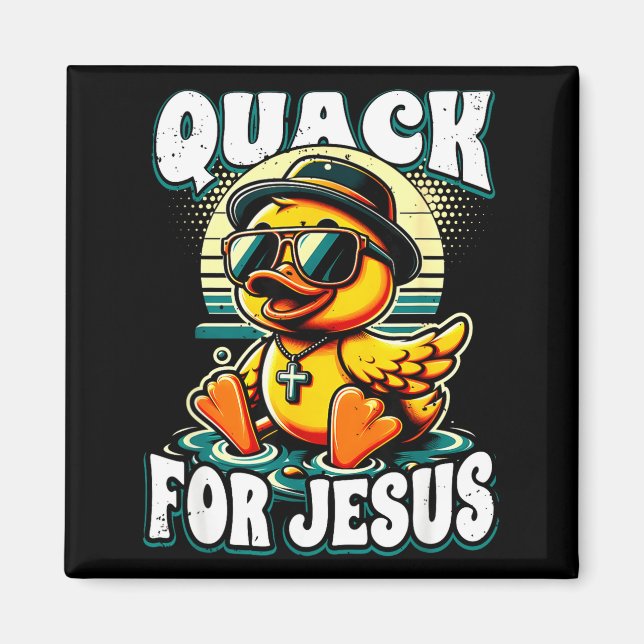 Aimant Retro Rubber Duck Christian Rubber Ducky Quacks Fo (Devant)