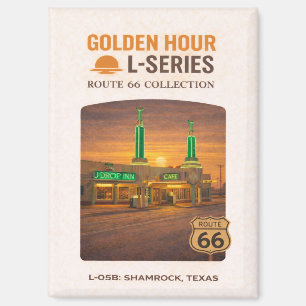 Aimant Rétro Shamrock Texas Route 66 Repère Artistique