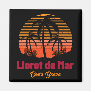 Aimant Retro Sunset Lloret de Mar Espagne Vacances