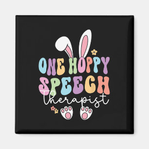 Aimant Retro Un Hoppy orthophoniste Slp Bunny Pâques
