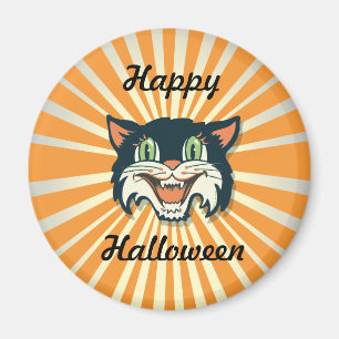 Aimant Retro Vintage Halloween Cat