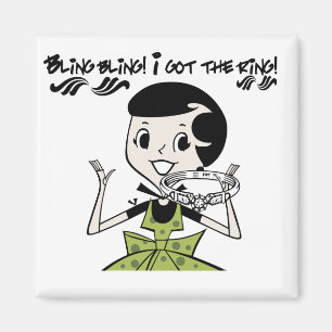 Aimant Rétros T-shirts et cadeaux d'anneau de Bling