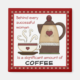 Aimant réussi de cuisine de café de femme