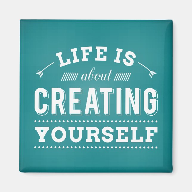 Aimant Réussite Motivation Attitude Vie Citation (Devant)