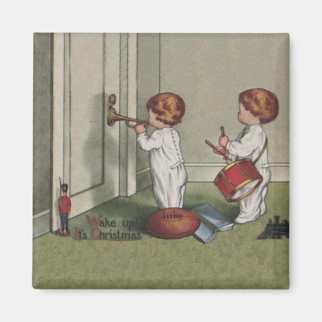 Aimant Réveillez-vous son joli enfant de Noël (Devant)