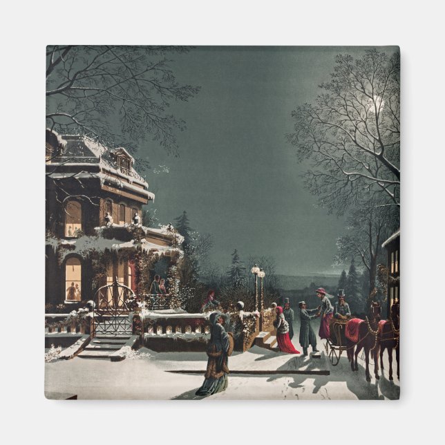 Aimant Réveillon de Noël par Joseph Hoover et Fils (Devant)