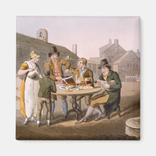 Aimant Réveillon d'été, de l'engrave "Costume du Yorkshir