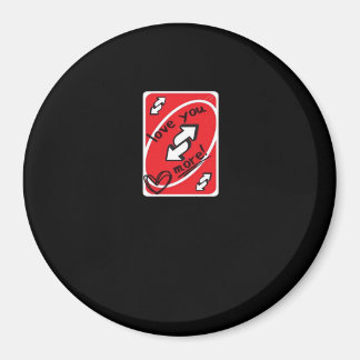 Aimant Reverse Card Love You More Funny Playful Style 