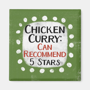 Aimant Revue du curry de poulet 5 étoiles Refrigerator Ma