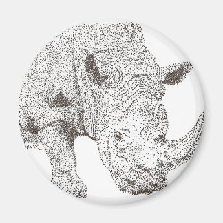 Aimant Rhino Pointillisme