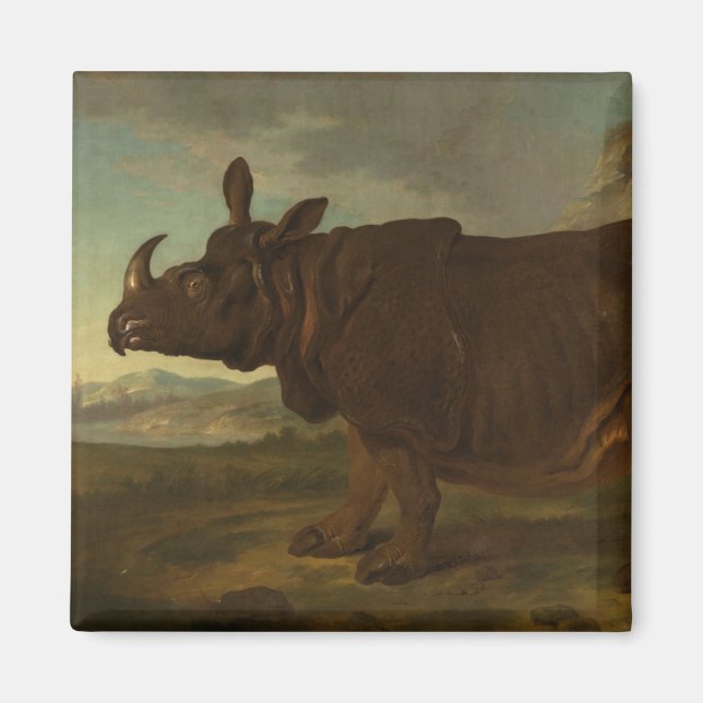 Aimant Rhinoceros (Rhino) (animal sauvage) (par J.B. Oudr (Devant)