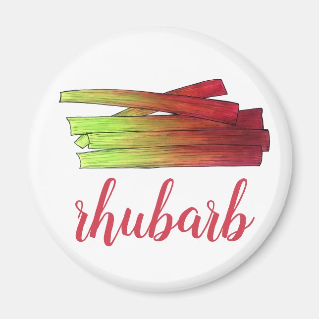 Aimant Rhubarb culinaire Stalks Légumes Jardin Alimentati (Devant)