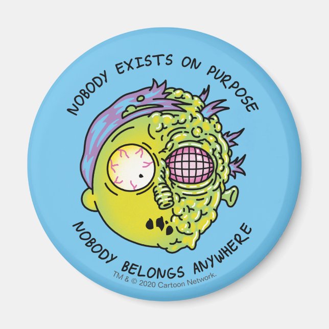 Aimant RICK ET MORTY™ | Citation de vol Stylisé Morty (Devant)