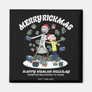 Aimant Rick et Morty Joyeux Rickmas présents