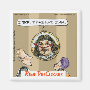 Aimant Rick London Cartoons Descartes Clock Comique