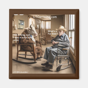 Aimant Rick London Retraite Far Side Cow Aime À Braquer