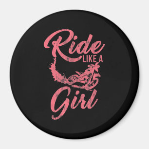 Aimant Ride Comme Une Fille Moto Drôle Cadeau Drôle