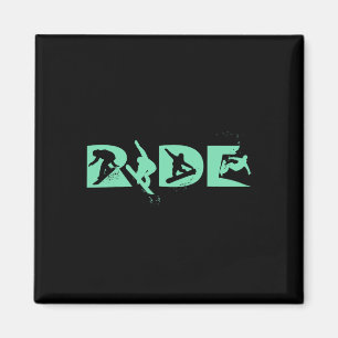 Aimant Ride Snowboard Funny Snowboard Snowboard Cadeau