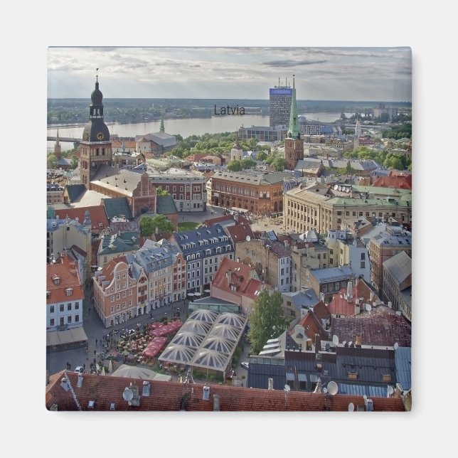 Aimant Riga, Lettonie, photo du paysage urbain (Devant)