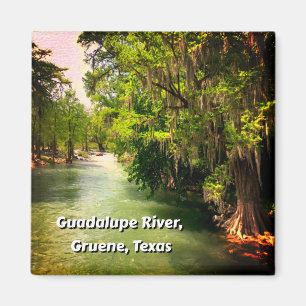 Aimant Rivière Guadalupe en Gruene, Texas Aquarelle