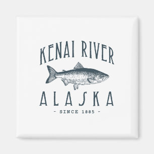 Aimant Rivière Kenai Alaska Pêcheur Drôle de Pêche Amusan