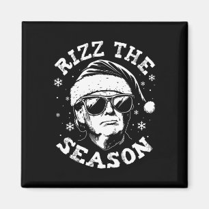 Aimant Rizz La Saison Drôle Trump Joyeux Noël Santa