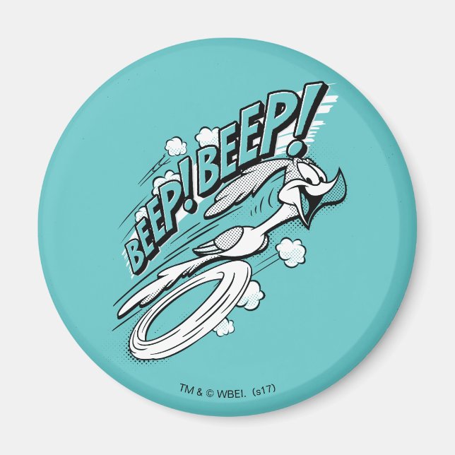 Aimant ROAD RUNNER™ BEEP BEEP!™ Halftone (Devant)