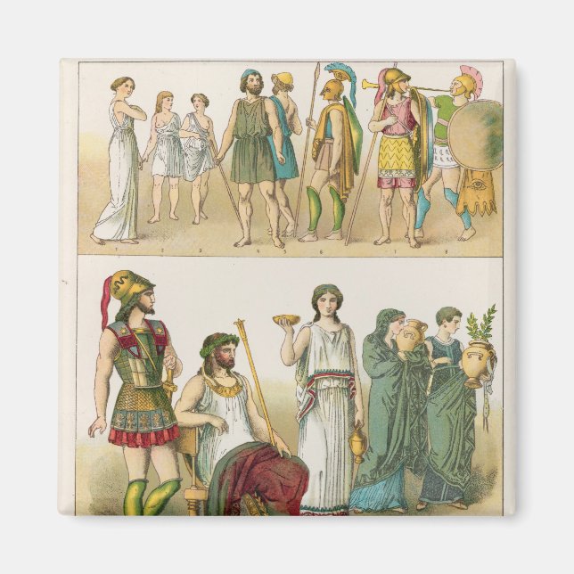 Aimant Robe grecque, de 'Trachten der Voelker', 1864 (Devant)