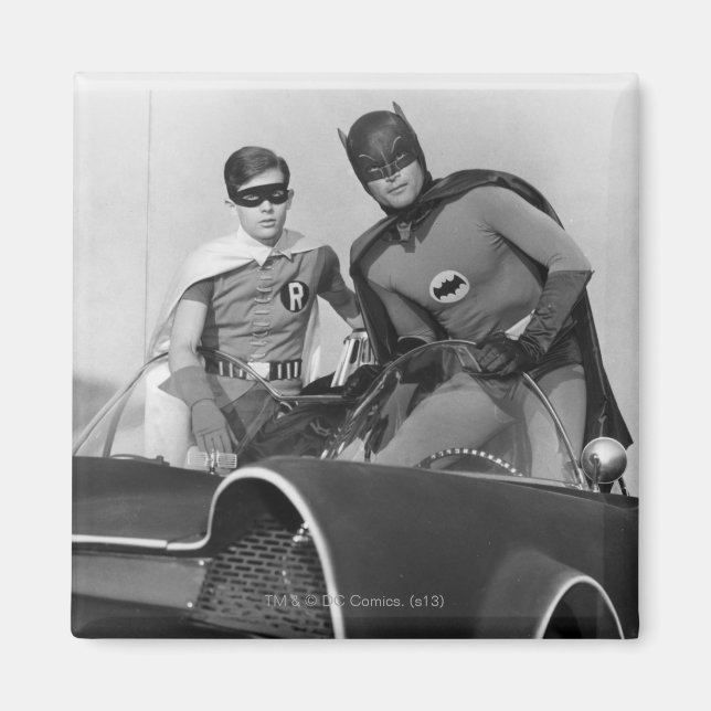 Aimant Robin et Batman debout dans Batmobile (Devant)