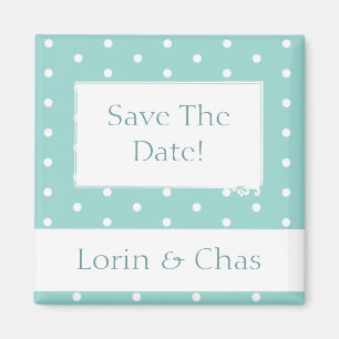 Aimant Robin's Egg Blue Jewelry Box with polka dots