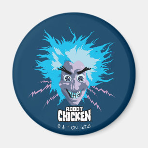 Aimant Robot chicken Scientist Head Graphic