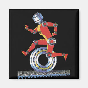 Aimant Robot de science-fiction vintage courant avec une 
