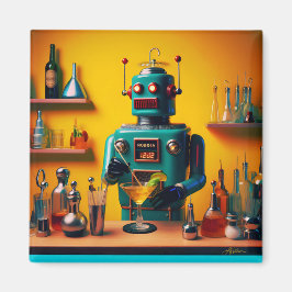 Aimant Robot futuriste rétro ROBIA 12J2 Mixologue